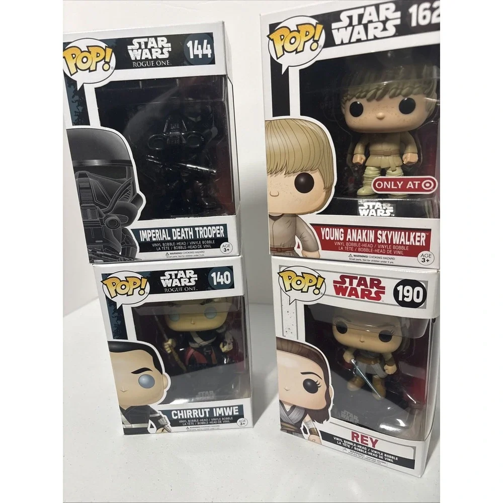 Funko Pop! Star Wars Lot of 4 Skywalker 162 Rey 190 IMP Death Trp 144 Imwe 140